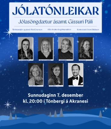 Jólasöngdætur ásamt Gissuri Páli 