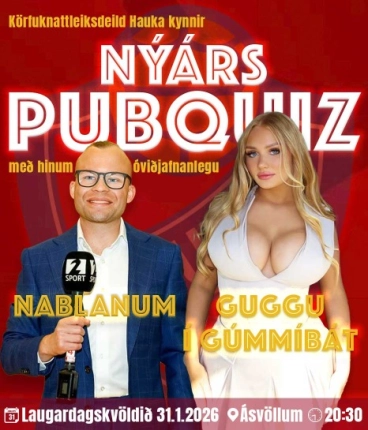 Nýárs Pub Quiz með Nablanum og Guggu í Gúmmibát 