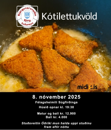 Kótilettukvöld:  Björgunarsveitin Björg Suðureyri   