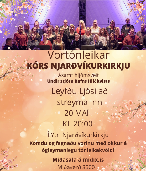 Leyfðu ljósi að streyma inn - Vortónleikar Kórs Njarðvíkurkirkju