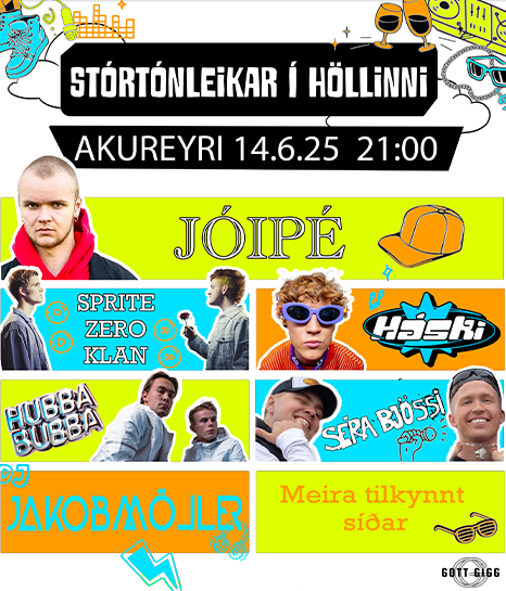Stórtónleikar 14 júni í Höllinni Akureyri
