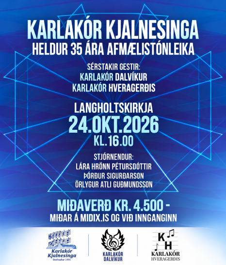 Karlakór Kjalnesinga – 35 ára afmælistónleikar 
