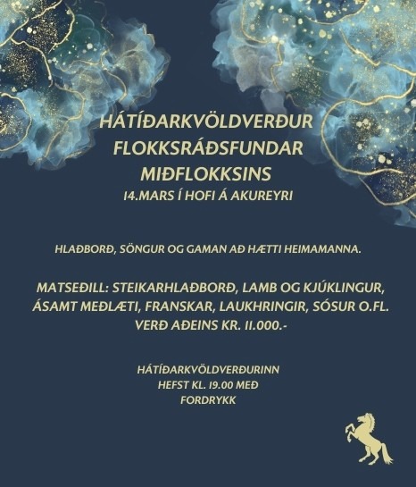 Hátíðarkvöldverður flokksráðsfundar Miðflokksins - á Akureyri