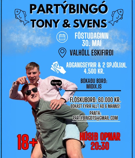 Partýbingó Tony & Svens